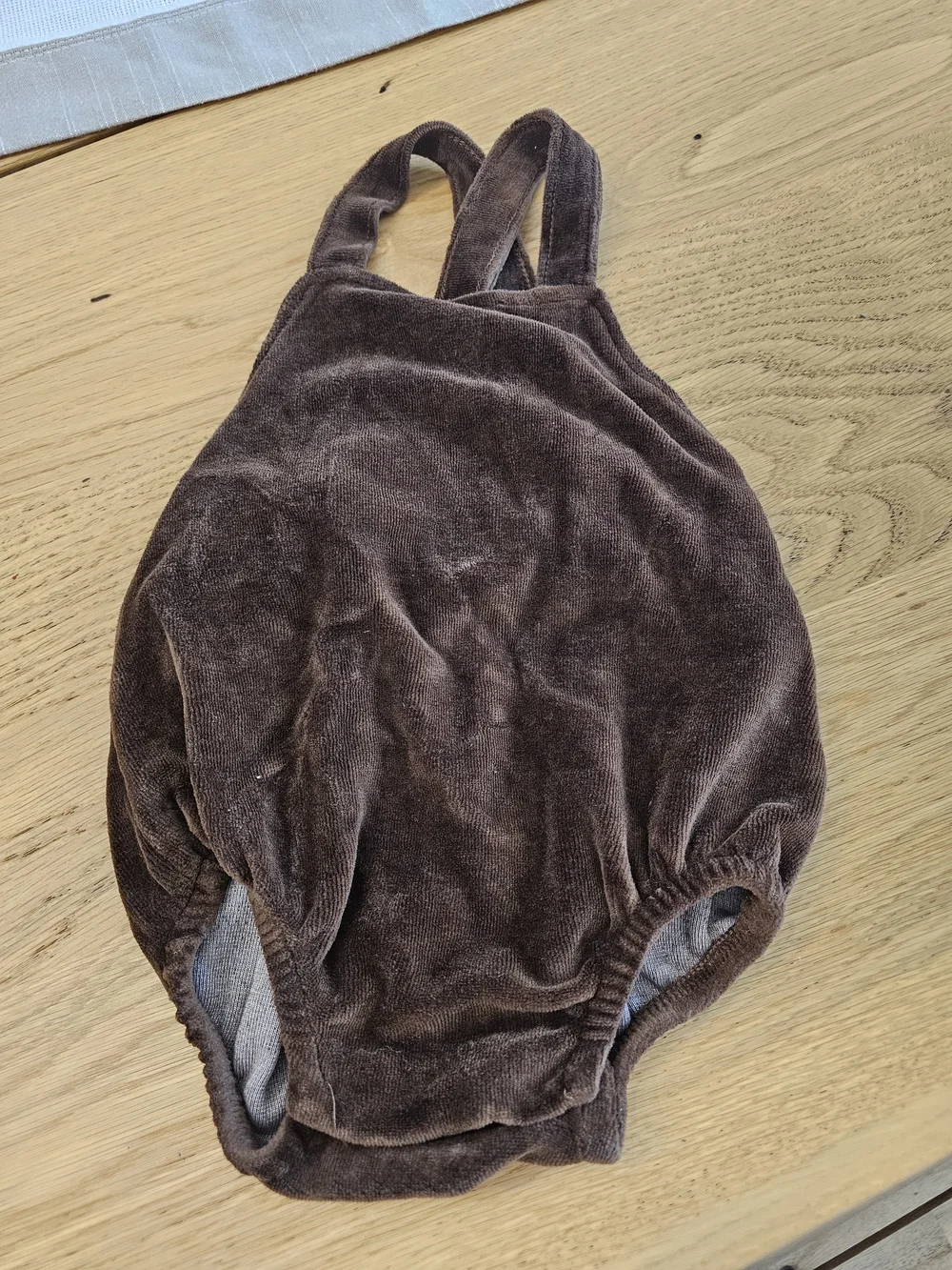 Zara Brown Velvet Baby Bubble Romper